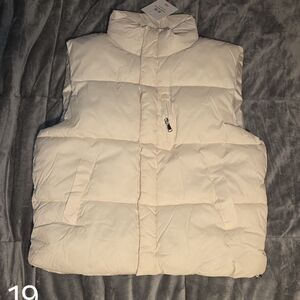 Cream Puffer Vest